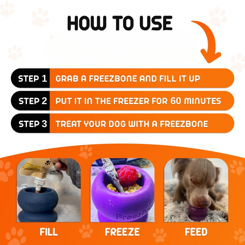 Freezball - Durable Fillable Dog Chew Bone