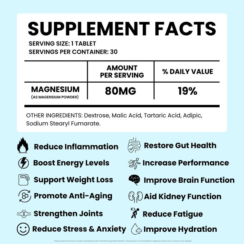 Molecular Hydrogen Tablets Antioxidant Support + Deep Hydration